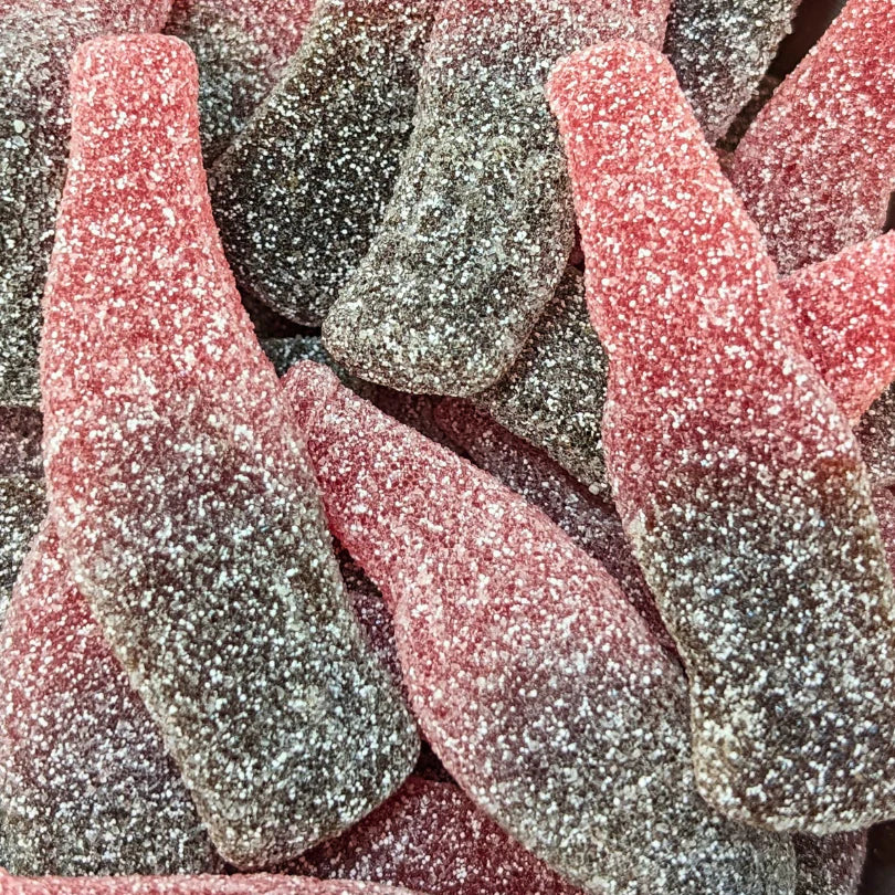 🆕 Giant Sour Cherry Cola Bottles (UK) 🍒
